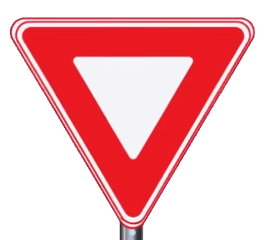 Yield sign